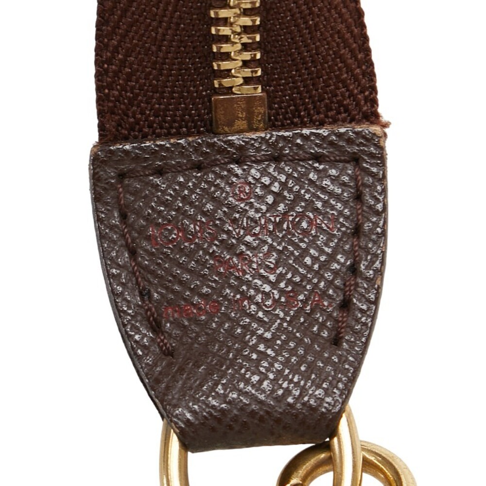 LOUIS VUITTON Authentic Brown Damier Leather Pochette Pouch - Picture 8 of 10